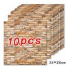 10pcs Pegatina Pared Patron Ladrillo Papel Tapiz 3d 35x38cm