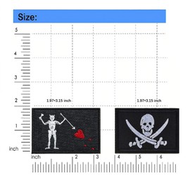 Blackbeard Edward Teach Patch, calavera pirata bordada con gancho y bucle, parches tácticos para mochila táctica, chaleco, gorra, banderas piratas (paquete de 4)