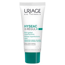 Uriage Hyseac 3-Regul+ Global Care with 6.8% AHA & Zinc - Reduces Pimples, Stains & Recurrence - Rebalances the Acne Microbiome - High Compatibility - 40 ml