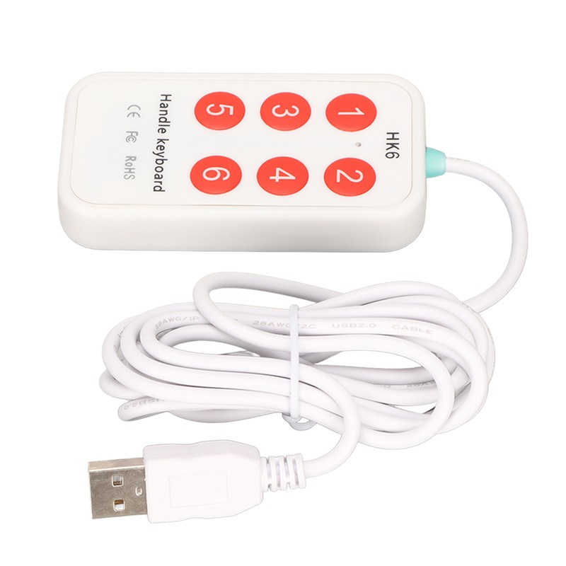 Programmable Keypad Small USB 6 Keys Programming Customization Handheld Switch