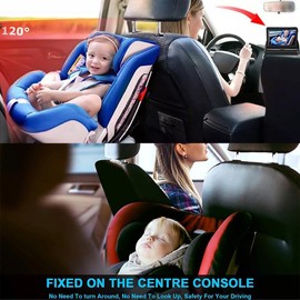 Baby Car Mirror 12-24V,4.3" HD Night Vision Rear Facing Car Seat Mirror Safety Car Seat Mirror Camera Monitored Mirror with Wide Crystal Clear View Aimed at Baby
