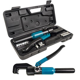 Hydraulic Crimping Tool - 1/8” Wire Rope Crimping Tool with 9 Die Sets (12 AWG to 2/0 AWG) for Battery/Welding Cables & Electrical Wires