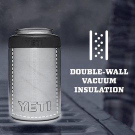 YETI Rambler Colster, Stainless Steel, Can Insulator, Black, 12oz (330ml)