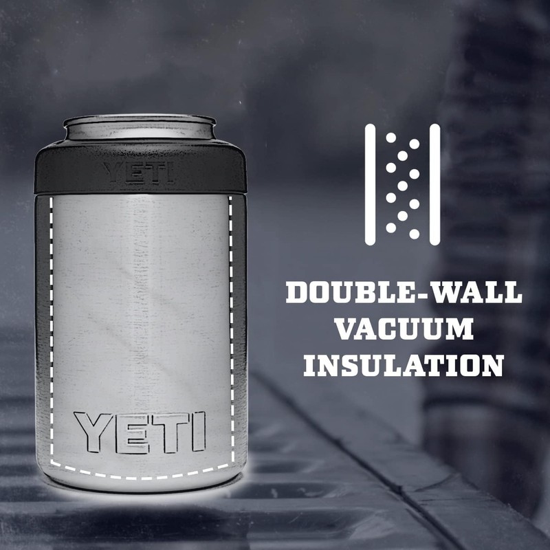 YETI Rambler Colster, Stainless Steel, Can Insulator, Black, 12oz (330ml)