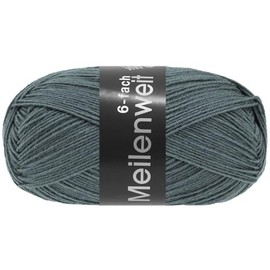 LANA GROSSA Meilenweit 6-ply 150 | 6-ply sock classic, machine washable | hand knitting yarn 80% virgin wool and 20% polyamide | 150 g wool for knitting and crocheting | 390 m yarn