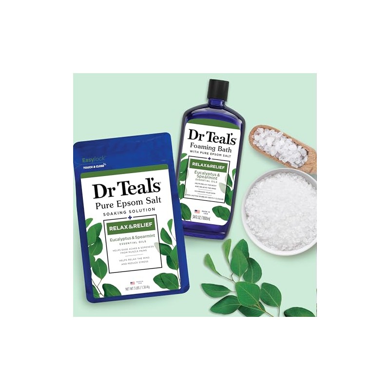 Dr Teal's Pure Epsom Salt Soak and Foaming Bath, Relax