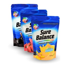 Sure Balance - Multisabores - 3 PACK - Contiene 27 vitaminas y minerales, con probioticos, antioxidantes, lipidos, proteinas, colina. Alimentación especializada