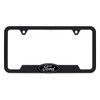 Ford 3D Badge Logo Black ABS Plastic License Plate Frame