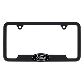 Ford 3D Badge Logo Black ABS Plastic License Plate Frame Holder 2 Hole (Blk/B)