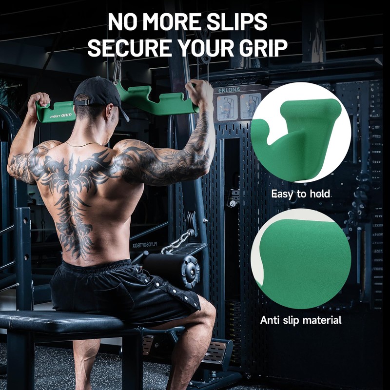 MOST GRIP LAT Pull Down Bar with 6 Ergonomic Handles,
