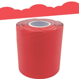 Teacher Created Resources Melon Red Fancy Scallops Rolled Border Trim - 50ft - Decorate Bulletin Boards, Walls, Desks, Windows, Doors, Lockers, Schools, Classrooms, Homeschool & Offices