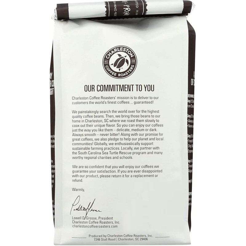 Charleston Coffee Roasters | Specialty Organic Whole Bean Bag |