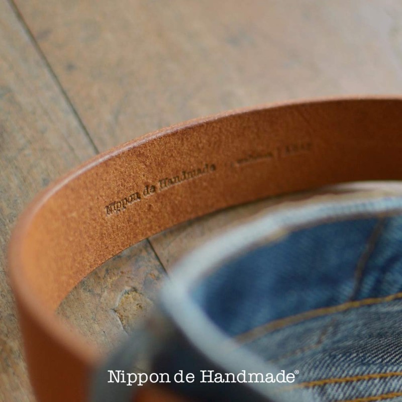 Nippon De BLLB0751 Handmade Belt, Tochigi Leather, Made in Japan,