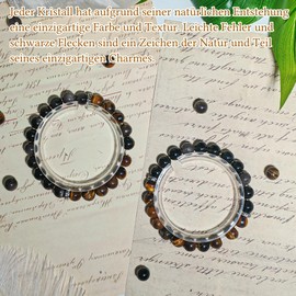 vidonio Natural Gemstone Green Aventurine Tiger's Eye Bracelet 8 mm, Healing Stone Bead Bracelet Women, Attract Wealth, with Meaningful Card, Women's Bracelet as Birthday for Sister Girlfriend, 100%