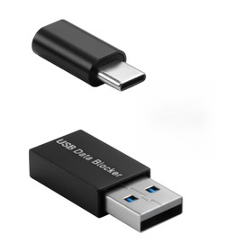 coalwop USB Data Blocker & USB-C Data Blocker [2-Pack] - Charging Adapter Only, Prevents Juice Jacks, Secure Data Blocking for Smartphones, Tablets and Laptops