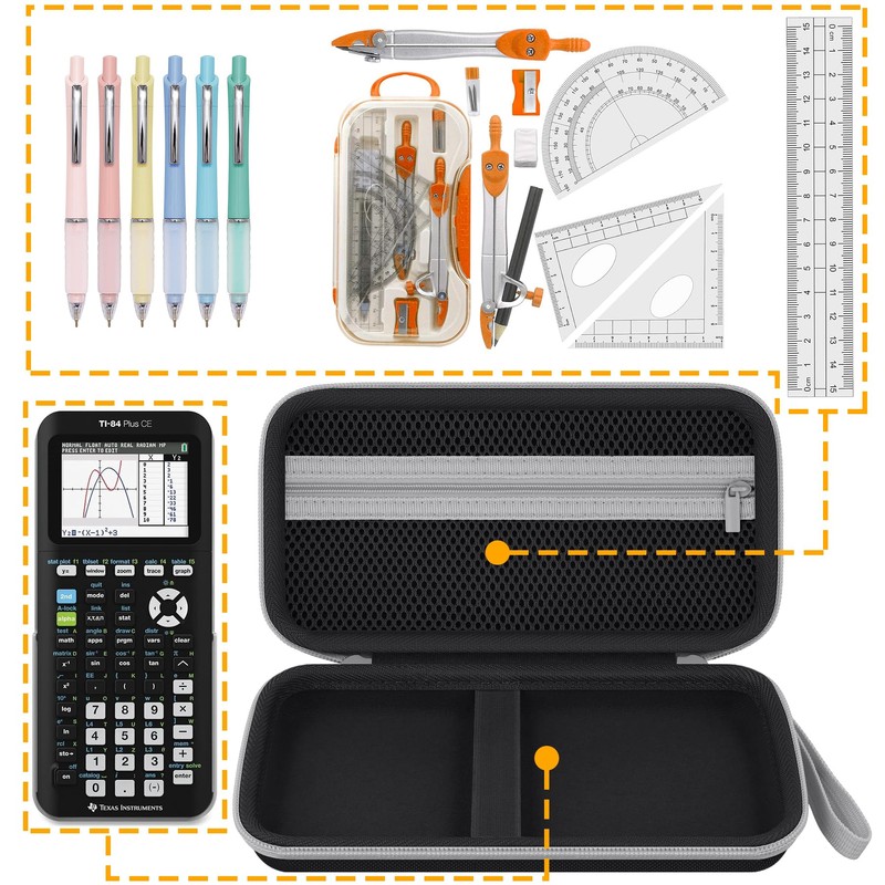Baval Hard Calculator Carrying Case Compatible with Texas Instruments TI-84