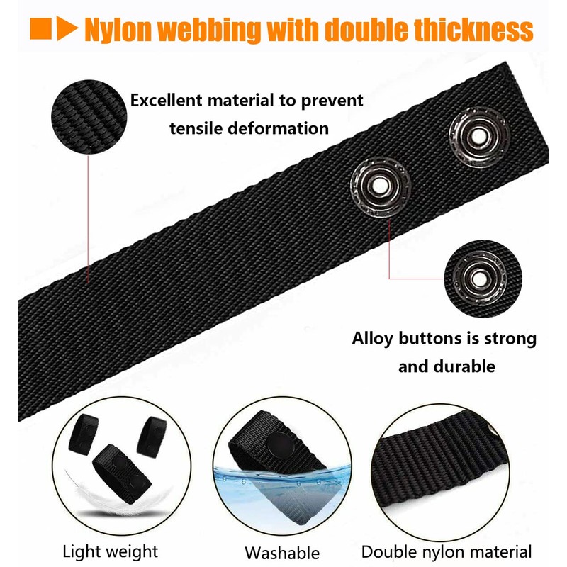 Nylon Belt Keepers with Key Holder,(4+1) Pack,Police Military Equipment Accessories,