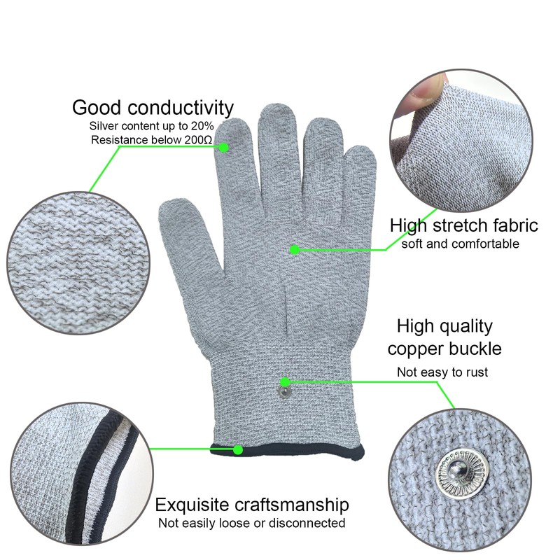 KYJiuLiu Conductive Silver Fiber Gloves,Grounding Gloves,Release Static Electricity,Massage Glove,Touch Screen,1