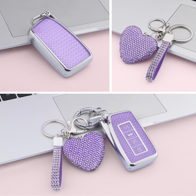 Meruns Compatible with Lexus key fob cover with Diamond Bling
