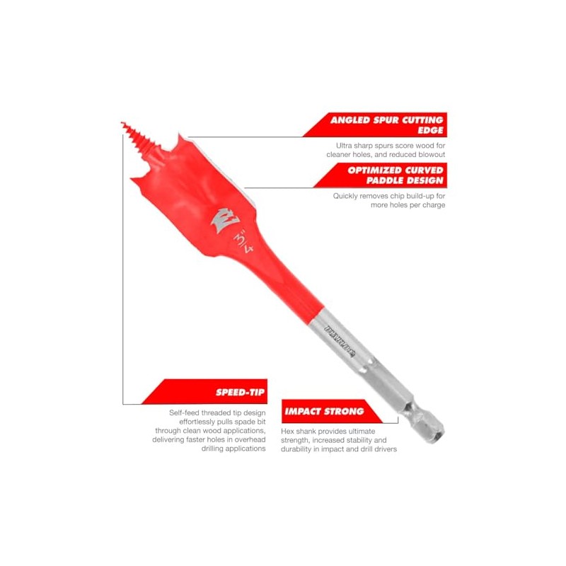 Diablo Spade Bit for Wood - Speed-TIP Design - Curved