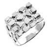 Men's 925 Sterling Silver Nugget Ring "The Armour" (Size 9)