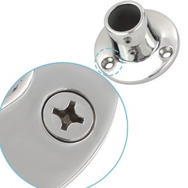 YANYUCB 316 Stainless Steel Round 90 Degree Boat Hand Rail Base(1 inch,1-1/4inch,7/8 inch,1-3/16 inch),Includes Installation Accessories (1-3/16 inch * 2)