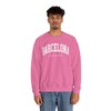 CUSTOMI Barcelona Spain Adult Unisex Crewneck Sweatshirt, Safety Pink, S