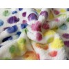 Super Soft Cuddle Fleece Fabric Material Rainbow DOTS 1MTR