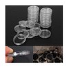Xiaolanwelc@ 100Pcs/Set 32mm Clear Coin Capsules Case Coins Holders Specie