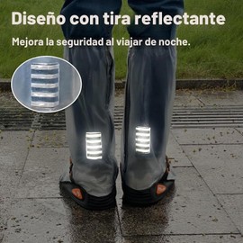 Cubrezapatos Impermeables,cubrezapatos Gruesos para Botas de Lluvia,Reutilizables y Plegables,con Tira Reflectante y Cremalleras,con Bolsa de Almacenamiento para Hombre y Mujer