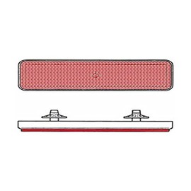 Reflector rectangular rear red
