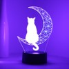EXIGENT - Lámpara de luz LED 3D para gato y