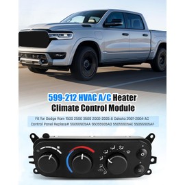 599-212 Climate Control Module Fit for Dodge Ram 1500/2500/3500 2002-2005，Fit for Dodge Dakota 2001-2004 A/C Heater Climate Control Module