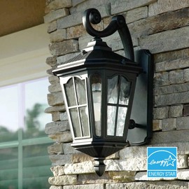 Koda Outdoor 19" LED Wall Lantern Exterior Wall Light Wall Sconce with Dusk to Dawn Weather-Resistant, Oil Rubbed Bronze, LED Bulb Included, for Patio Entryway Garage