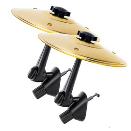 WGSWX 2 Pack Car Cymbal Air Vent, Clip-On Mini Drum Crash Cymbal, Car Symbol Drum for Music Lovers & Drummers, Universal Fit for All Vehicles, Durable & Tool-Free Installation (Gold)