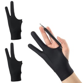 EIHI Drawing Glove, Drawing Glove, Drawing Artist Glove for Graphic Tablet, Artist Glove, Elastic Anti-Fouling Glove for Right and Left, Tablet Glove (Black)