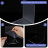 16 Pcs Bookends Clear Acrylic Bookends for Shelves Heavy Duty