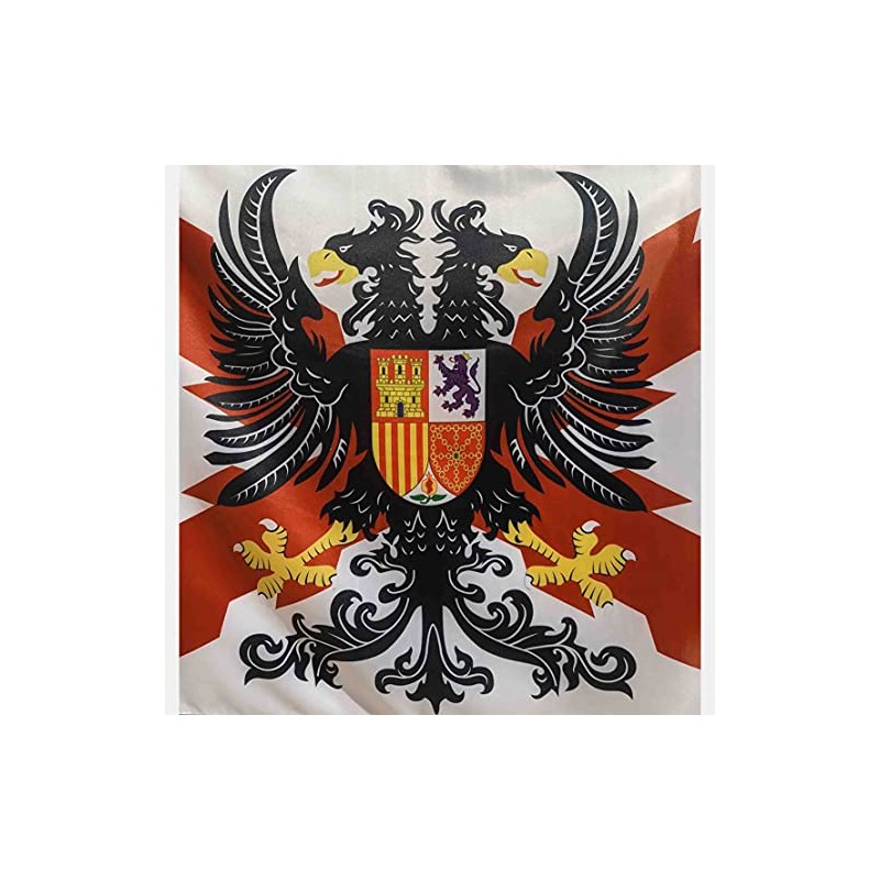SERMILITAR Spanish Flag Bicefala Eagle Burgundy Leaf 5ft x 3ft