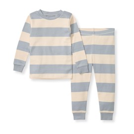 Burt's Bees Baby Baby Boys Pajamas, 2-Piece Long Sleeve Tee and Long Pant Cotton PJ Set, Sizes for 12 Months to 12 Years