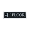 Floor Sign for Wall, Clear Acrylic with Black Plastic, Durable,