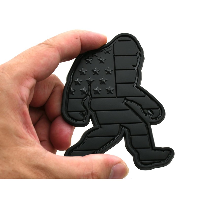 1x USA Flag Sasquatch Emblem American Flag Bigfoot Car Badge