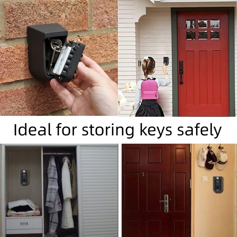 Lospu HY Indoor & Outdoor Key Lock Box Wall Mounted
