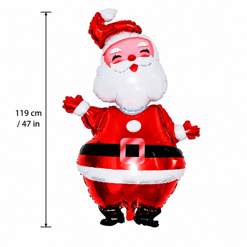 Giant Santa Claus Foil Balloons for Christmas Decor – 2-Pack