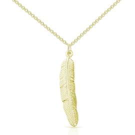 Philip Jones Gold Plated Feather Necklace
