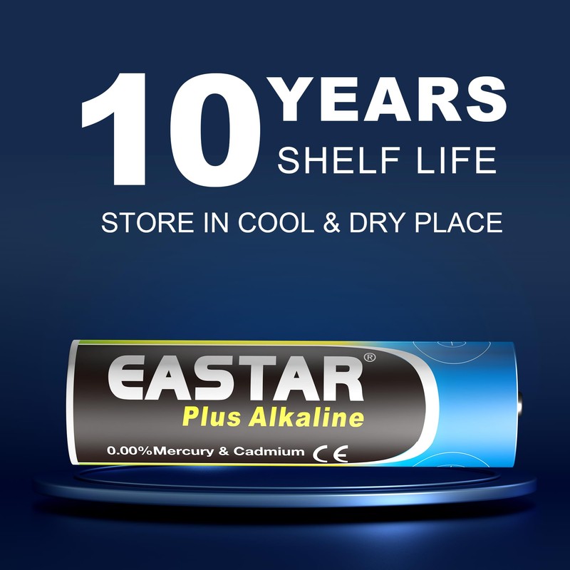 EASTAR BTS AAA Batteries 10-Pack, High Performance 1.5V LR03 Alkaline