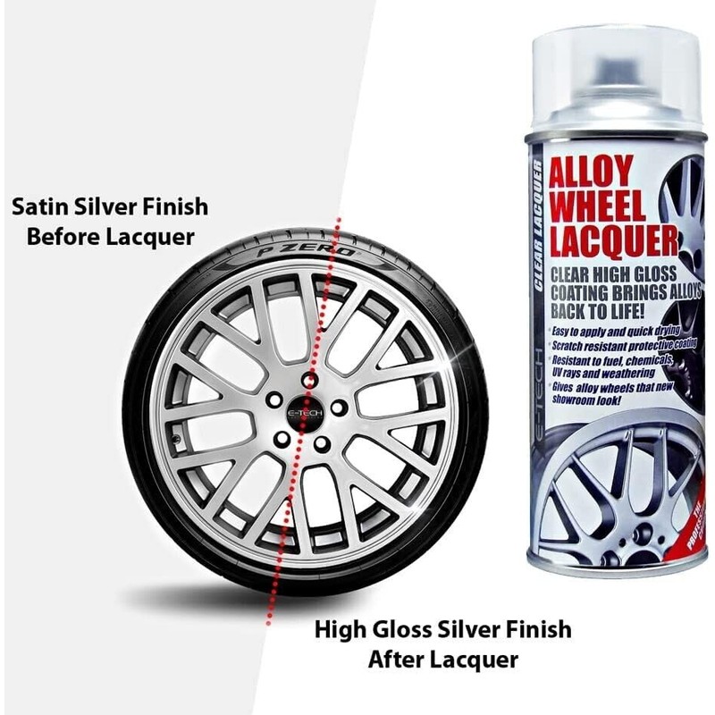 4TRESS E-TECH 2 x 400ml Clear Alloy Wheel Lacquer Chip