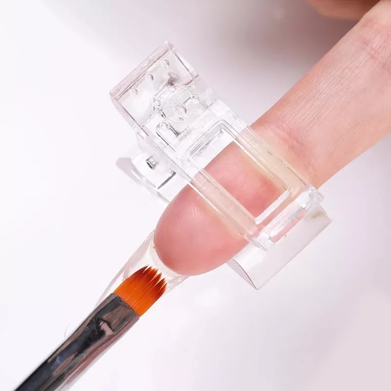 Nail Art 10 Pinza Clip Para Polygel Acrygel Molde Dual