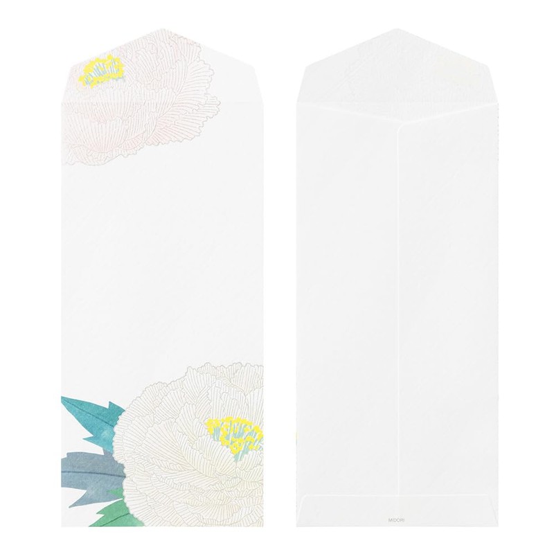 Midori Envelope Winter Letter Silk Cold Peony Pattern 81007006