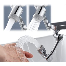 Aireador Extensor de Grifo Giratorio de 1080 °,Grifo de Filtro de Salpicaduras Universal,Extensor de Grifo Multifunción de Gran ángulo de 1080,Extensión de Grifo con 2 Modos de Salida de Agua