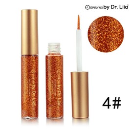 EPILYNX by Dr. Liia Hypoallergenic Eyeliner, Glitter Liquid Eyeliner I Gluten Free and Vegan for Sensitive Skin (4: Gold Orange)